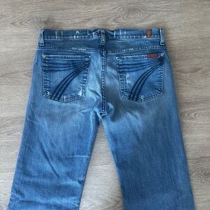 7 For All Mankind Dojo Flare Jeans Medium Wash Bootcut Denim